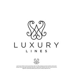 abstract sign vector logo luxury style