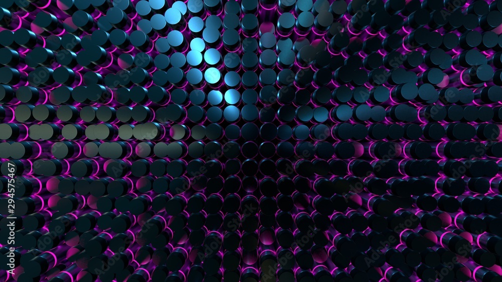 Poster circle background with soft waves