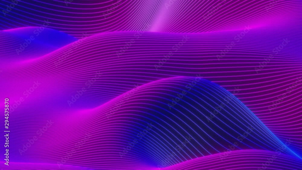 Poster looped animation. abstract colorful wavy background in bright neon colors. modern colorful wallpaper