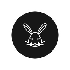 Rabbit vector icon, simple sign for web site and mobile app.