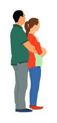 Girlfriend and boyfriend kissing on date vector. Love concept. Boy and girl hugging vector. Togetherness, tenderness and closeness. Young shy couple in love hug. Teenagers romance, puberty
