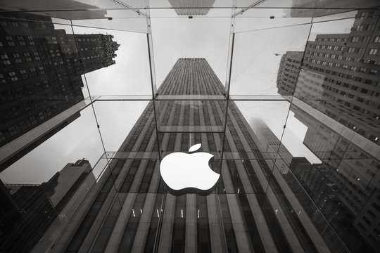 Apple Store Logo At The Entrance To The Apple Store