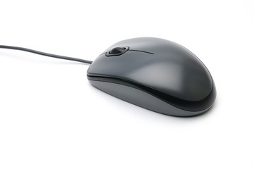 Computer mouse on white background