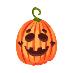 Lover on a jack lantern. Vector illustration.