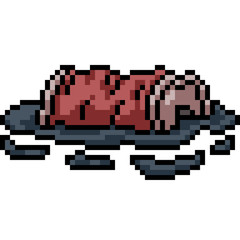 vector pixel art oil waste