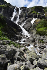 Fototapeta na wymiar waterfall siklawa in Tatra mountains