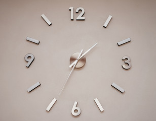 stylish 3d wall clock close-up, a subject of home decor