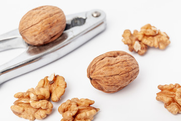 walnuts isolated on white background