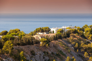 Coastal landscape with cliff at Marseille, Provence-Alpes-Cote d'Azur, France, Europe