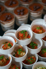 Catering and guest meals during the event. Quick mini snacks in a special beautiful dish.