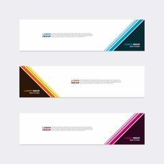 Modern vector banner web background abstract design template