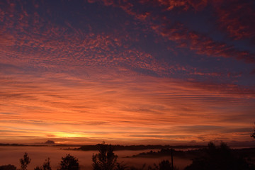 Lever de soleil dans le sud ouest en ce jour d'automne