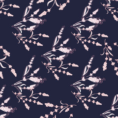 lavender natural hand drawn pattern native pashion  herbal botanical  decoration background