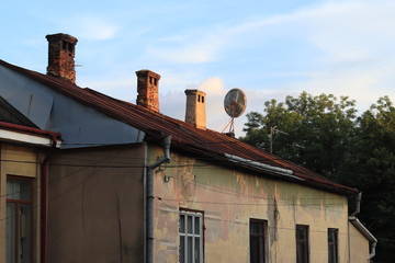 chimney on the roof