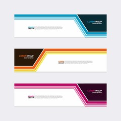 Modern vector banner web background abstract design template