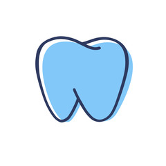 Modern vector logo for dentistry. Logo for dental clinic.Healthy teeth logo
