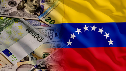 Waving Money and Venezuela Flag © ONUR