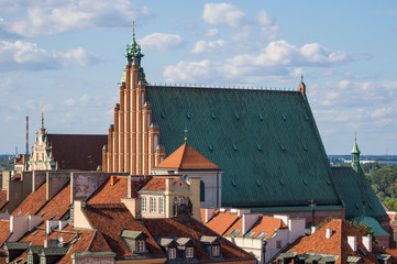 Fototapeta premium Warsaw, Poland - capital and largest city of Poland, Warsaw displays a colorful Old Town, a Unesco World Heritage due to its wonderful Gothic and Baroque architecture