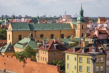 Obraz premium Warsaw, Poland - capital and largest city of Poland, Warsaw displays a colorful Old Town, a Unesco World Heritage due to its wonderful Gothic and Baroque architecture