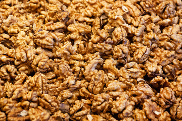 lot of peeled walnuts.