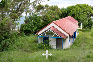Le Vauclin, Martinique, FWI - Small chapel on the top of Vauclin Mountain (Notre-Dame des Sept...