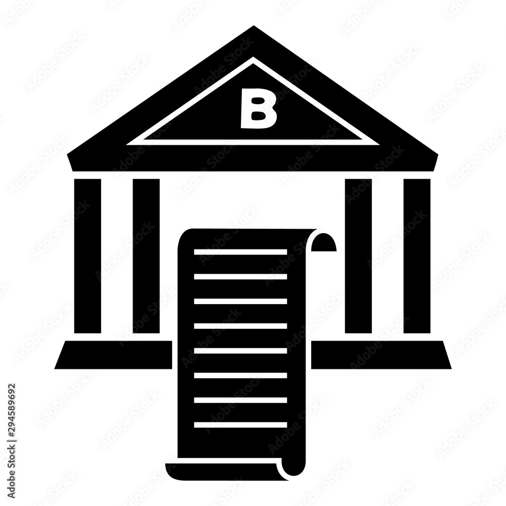 Poster banking report icon. simple illustration of banking report vector icon for web design isolated on wh
