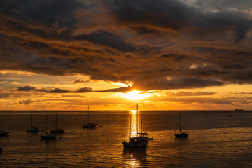 les Trois-Ilets, Martinique, FWI - Sunset in Anse Mitan