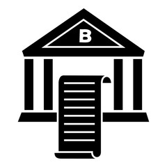 Banking report icon. Simple illustration of banking report vector icon for web design isolated on white background