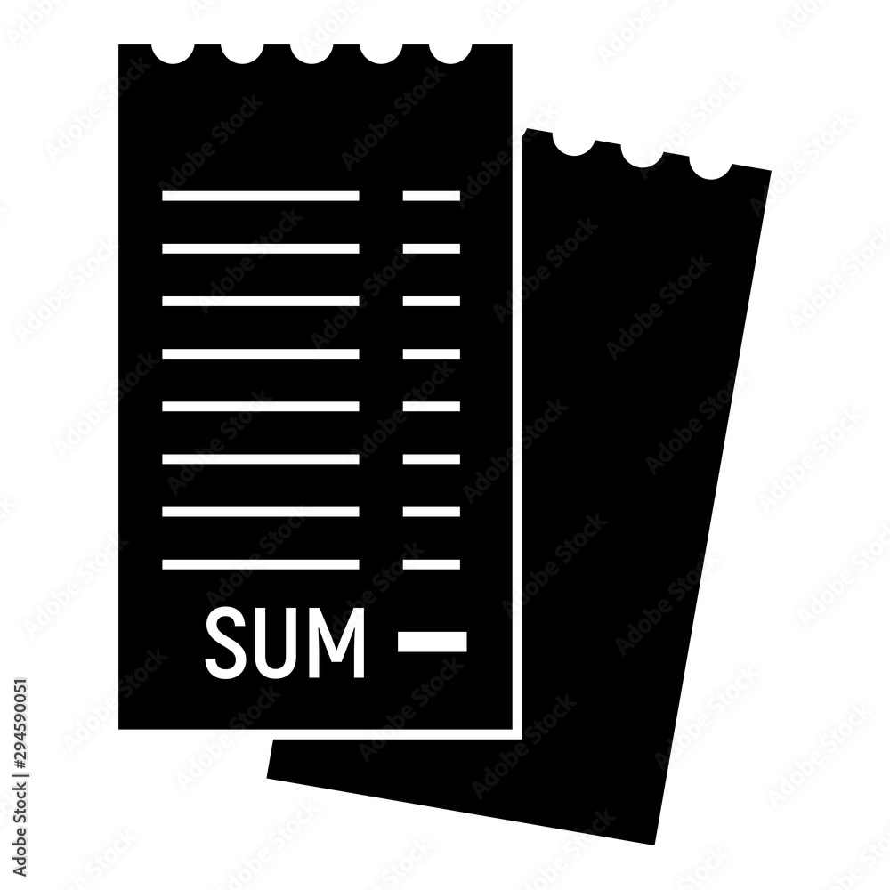 Poster paper receipt icon. simple illustration of paper receipt vector icon for web design isolated on whit