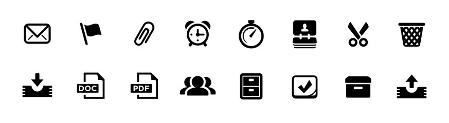 Productivity, Office, and Business Icon Set (vector icons)