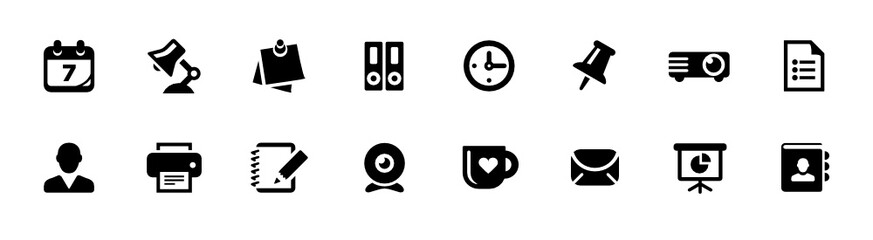 Productivity, Office, and Business Icon Set (vector icons)