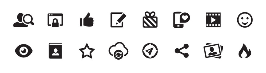 Social Media Icon Set (vector icons)