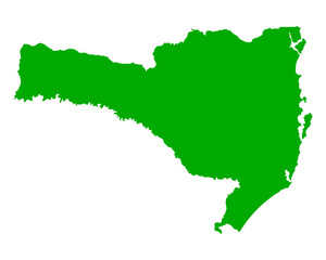 Fototapeta premium Karte von Santa Catarina