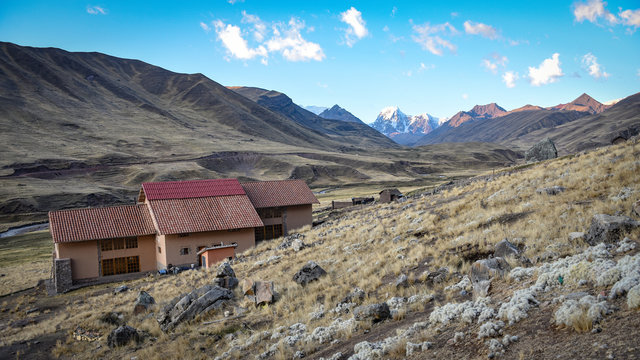 Stunning Andean mountain landscapes in the Chillca Valley. Ausungate, Cusco, Peru