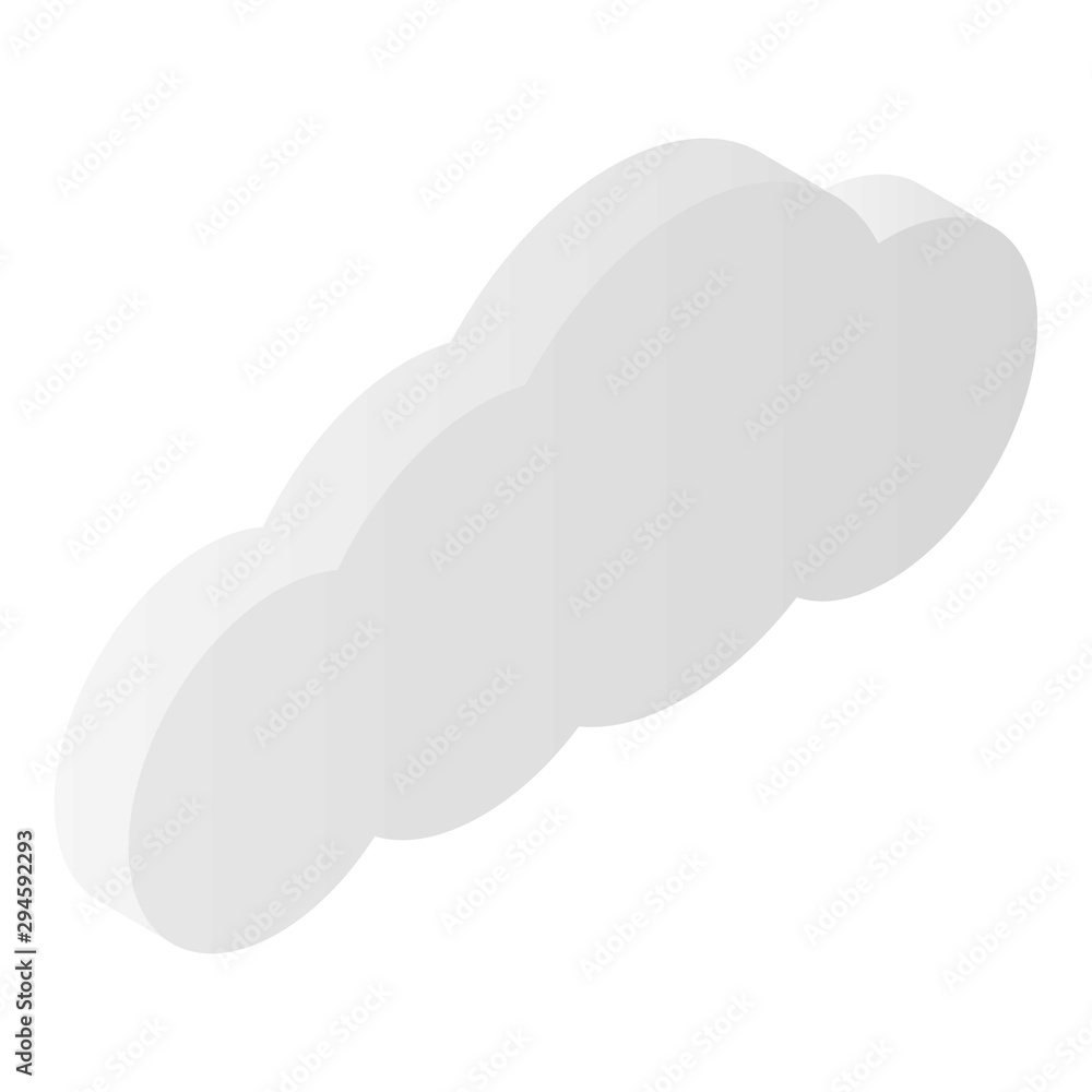 Poster data cloud icon. isometric of data cloud vector icon for web design isolated on white background
