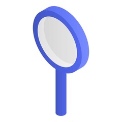 Blue magnify glass icon. Isometric of blue magnify glass vector icon for web design isolated on white background