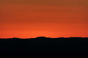 Coucher de soleil en Namibie, Afrique