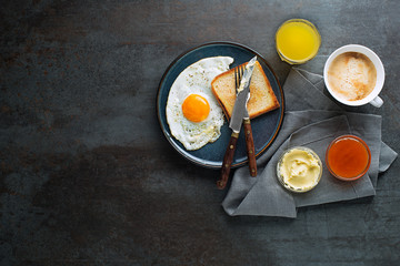 Breakfast healthy with egg