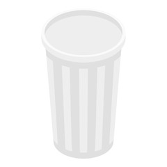 Soda plastic cup icon. Isometric of soda plastic cup vector icon for web design isolated on white background