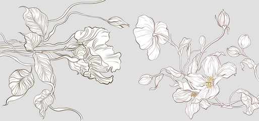 Vector floral bouquet design. Wedding vector invite card.