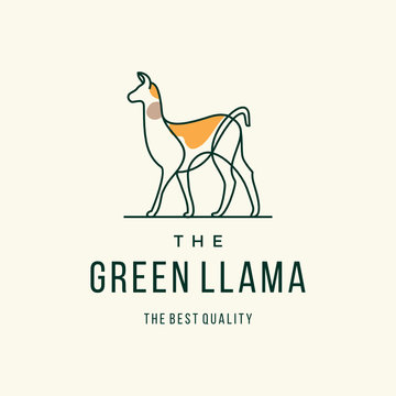 Llama logo vector icon illustration line outline monoline Abstract animal custom logo design