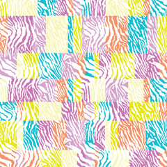 Abstract illustration skin of zebras, animal seamless pattern, fashion striped print, spring summer, design trendy fabric texture, vector