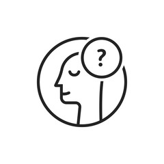 doubt logo with thin line man