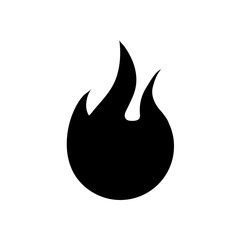 Flame icon, logo isolated on white background
