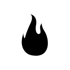 Flame icon, logo isolated on white background