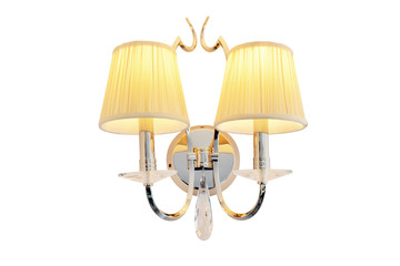 Lamp on the wall on a white background  I