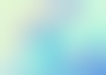 Impressive tropical tints abstract interactive pattern. Gradient blue turquoise mint green transition. Wonderful cool background. Simple iridescent blur texture.