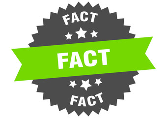 fact sign. fact green-black circular band label