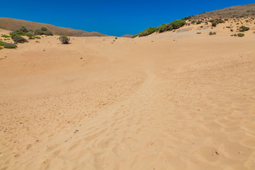 Fototapeta na wymiar Lemnos desert - sand dunes in Lemnos island, Greece