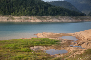 Beautiful landscape of Zaovine lake on Tara mountain.